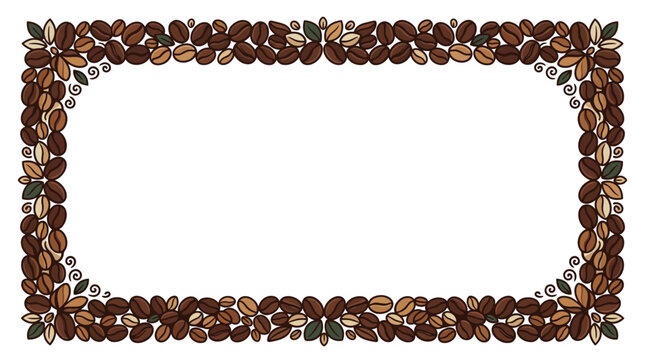 Coffee Bean Border Frame - Espresso Cafe Decor