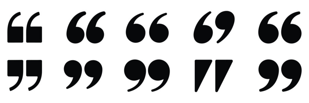 Modern Quote Featuring Social Media, Speech Marks, Typography and Web Interface Elements, vector, design