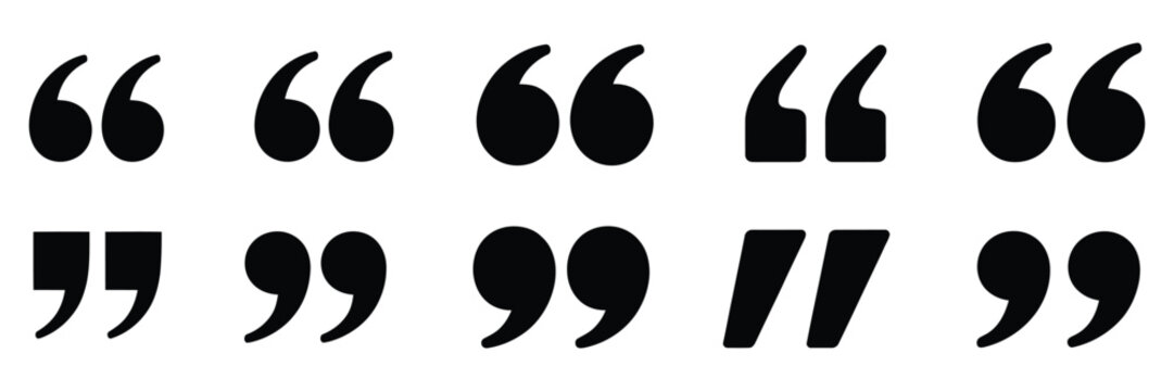 Modern Quote with Quotation Marks, Social Media Content and Web Design Features, vector, design