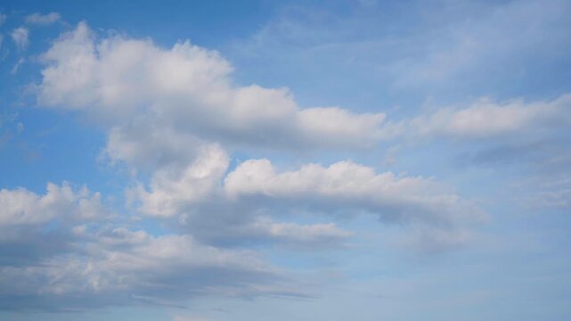 timelapse of clouds in blue sky