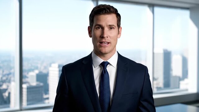 Suit men's office netter writing, business elite speech close-up