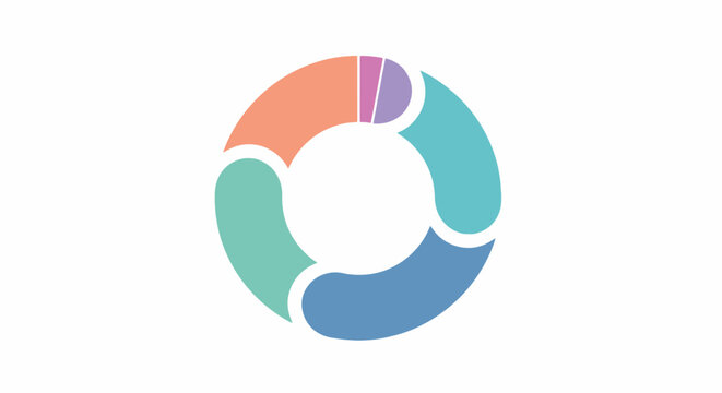 Colorful recycling symbol with three bent arrows.