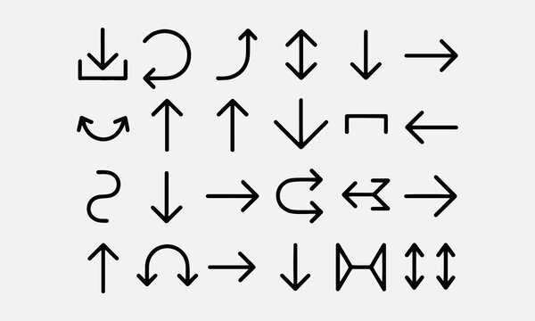 Line Arrow Icon Sets