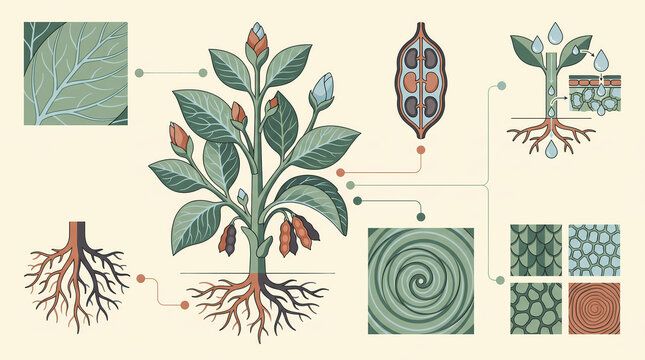 Text Free Botanical Form Design System Infographic