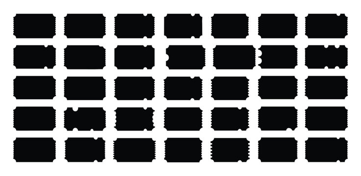 Rectangular black badge label sticker frame set with rectangular isolated template collection ornament rectangle background abstract