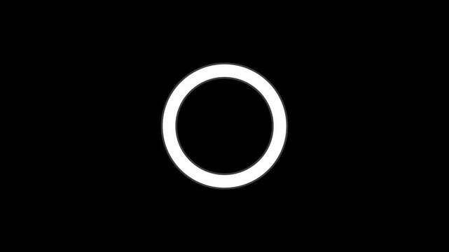 Cyberpunk loading bar animation. Futuristic uploading progress circle isolated on black background. Computer cyberpunk loading screen.