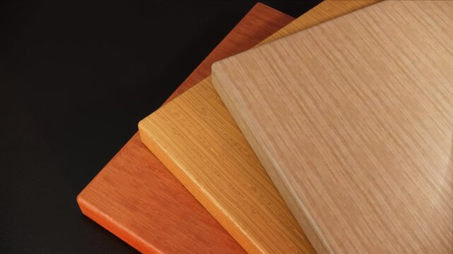 Assorted Cherry Wood Material Palette for Interior Design
