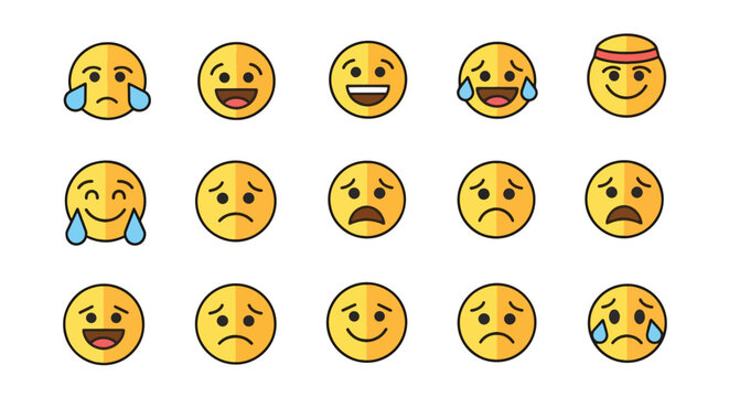 Collection of golden chocolate coins with face designs.