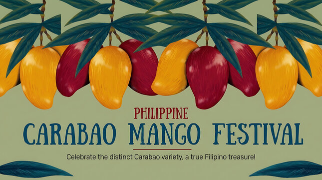 philippine carabao mango festival banner design
