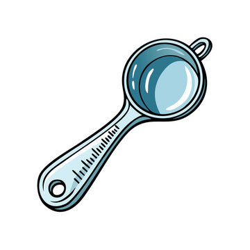 Metal measuring spoon with precise markings for culinary accuracy and precise ingredient measurement