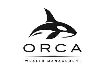 Killer whale orca logo for professional wealth management business. © ANDREAS99