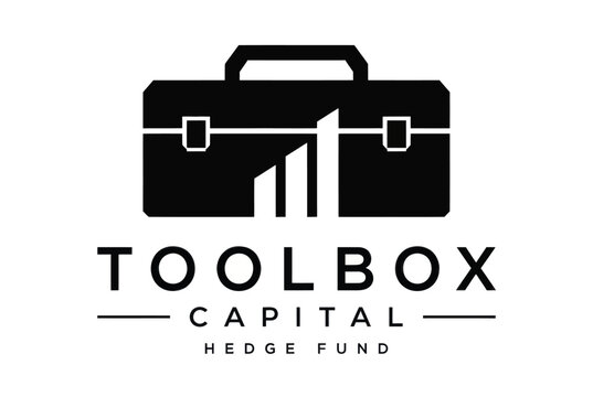 Toolbox capital hedge fund logo with bar chart icon.