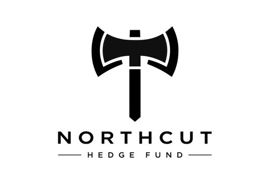 Double-headed axe logo for Northcut hedge fund brand.