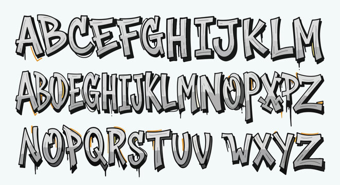 Black and white uppercase alphabet letters in serif font.