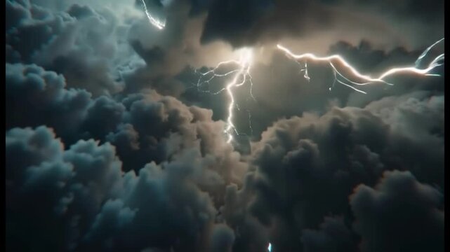 Dramatic Lightning Storm Sky