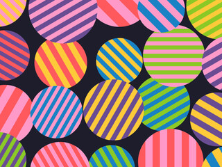 Obraz premium Modern Circle Stripes Abstract Poster Background