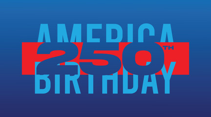 Obraz premium America 250th Birthday Anniversary Typography Badge Design
