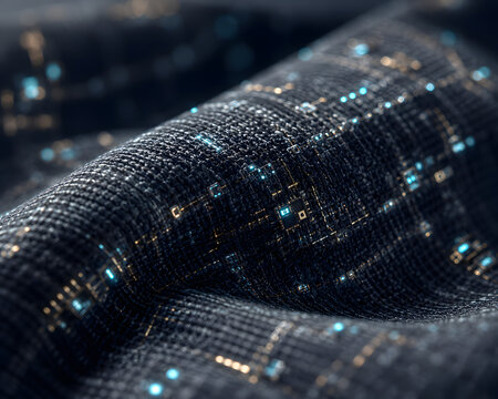 Smart Textile Embedded with Flexible Electronic Sensors and Microchips