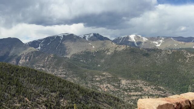 Driving on Trail Ridge Road in Rocky Mountain National Park