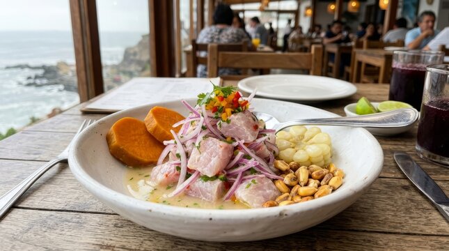 Peruvian ceviche&mdash;spelled ceviche, cebiche, sebiche, or seviche, is a traditional dish widely consumed in Peru, especially in the country's coastal region.
