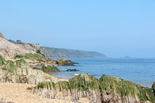 Slapton Sands beach in Start bay in South Devon	