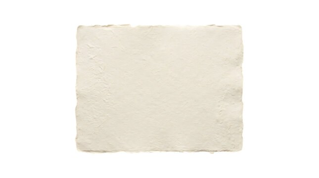 Rectangular paper piece with torn rough edges