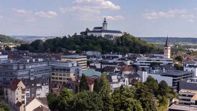 view of the city of siegburg in North Rhine-Westphalia , Germany.