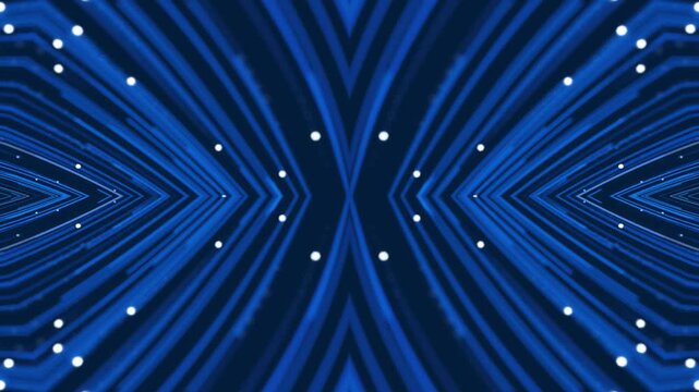Vibrant Blue Geometric Particle Matrix Abstract Background
