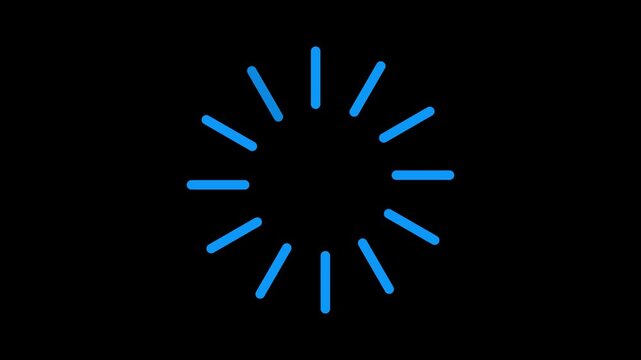 loading bar line progress loop Animation video transparent background with alpha channel. animated circle loading background video icon