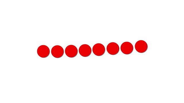 Elegant red balls slide gently back and forth in a seamless loop. Clean and minimal animation for loading screens, apps, and user interfaces with transparent background.