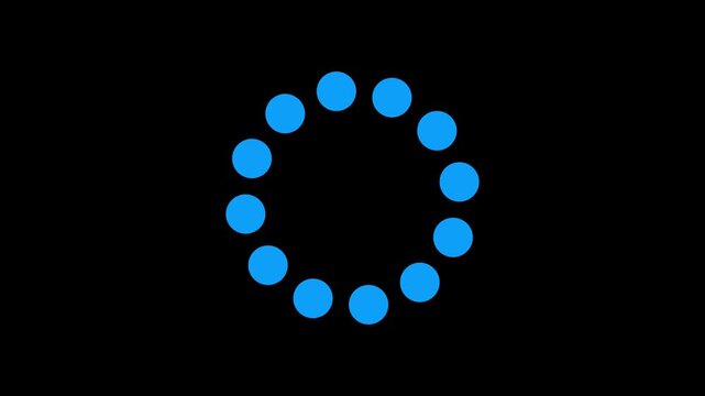 loading bar line progress loop Animation video transparent background with alpha channel. animated circle loading background video icon