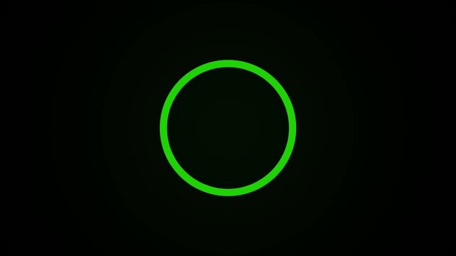 18+ age restriction warning animation, green neon circular motion for advisory and parental control, digital age limit symbol on black background.
