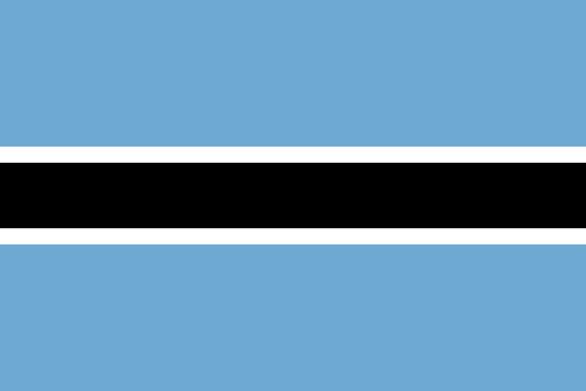 Vector National Flag of Botswana