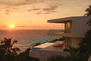 Fototapeta premium sunset on the beach