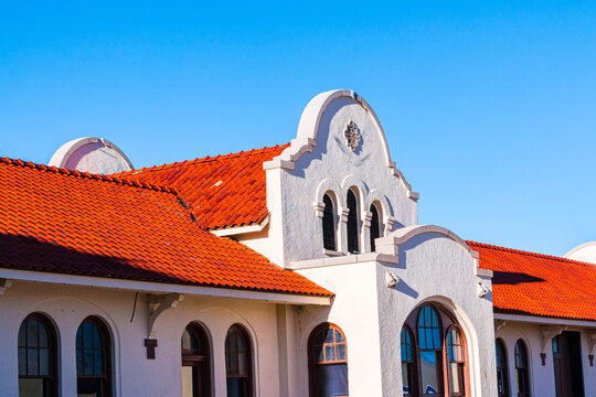 The Historic Tucumcari Union Station Train Depot, Downtown Tucumcari, New Mexico, USA