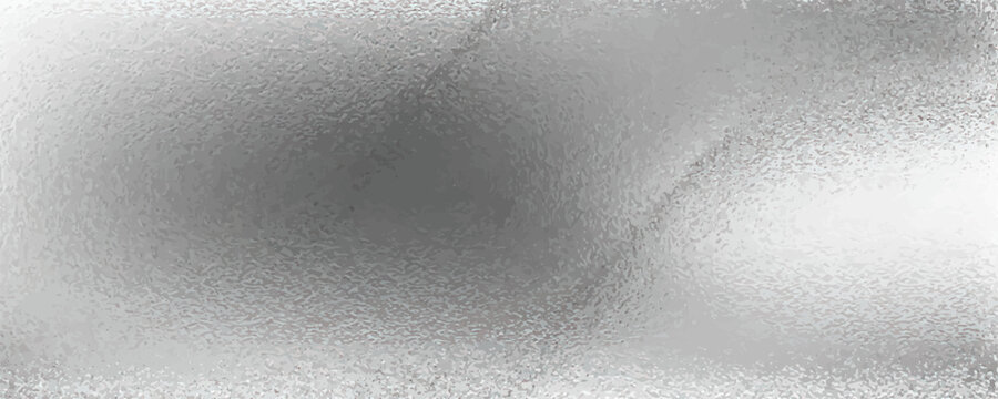 Silver metal effect foil. Silver texture. Gradient background. Metal surface print. Glitter backdrop. Silver reflecting gloss plate. Shine metalic bg for design cards, prints. Vector illustration