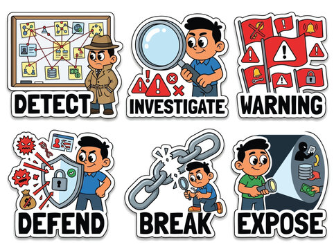 Internal Audit Fraud Detection Investigation Toolkit Sticker Sheet