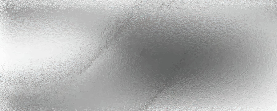 Silver metal effect foil. Silver texture. Gradient background. Metal surface print. Glitter backdrop. Silver reflecting gloss plate. Shine metalic bg for design cards, prints. Vector illustration