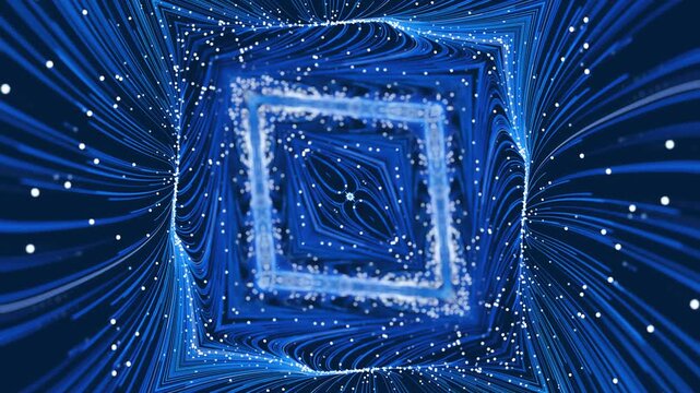 Futuristic Digital Cyber Interface, High Tech Mandala Design and Creative Big Data Flow Concept Background