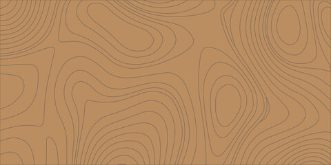 Topographic map contour lines abstract background on a brown kraft paper textured vector pattern for geographic design. Brown topographic contour lines stretching across a solid tan background. © Creative Arts