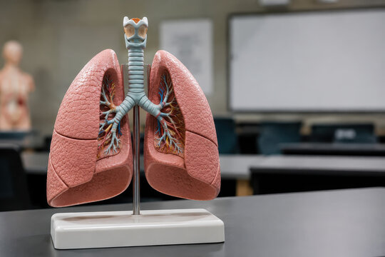 Lung Lobe Anatomy Model on Classroom Table