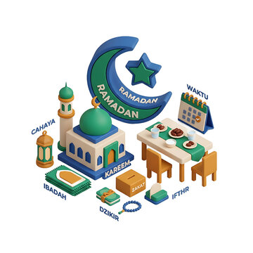 Ramadan Kareem Islamic Holy Month Symbol.