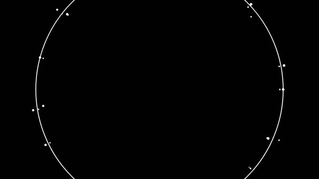 Cartoon style circular explosion effect on black background.