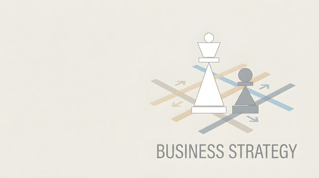 Chess pieces representing strategic thinking, leadership, planning, and business decision making.