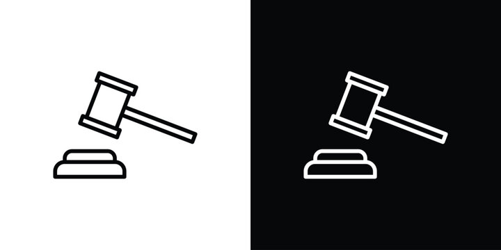 Gavel icon vector graphics set