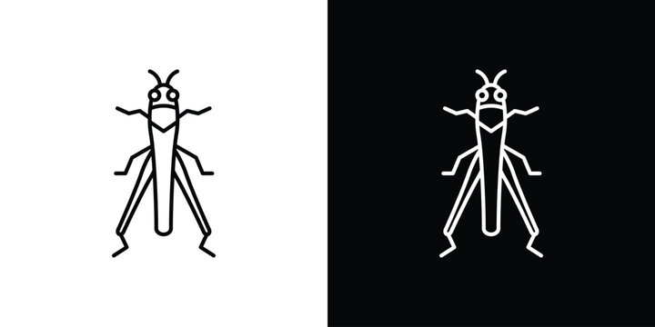 Locust icon vector graphics set