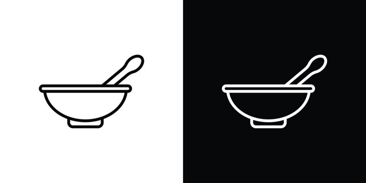 Mortar pestle icon vector graphics set