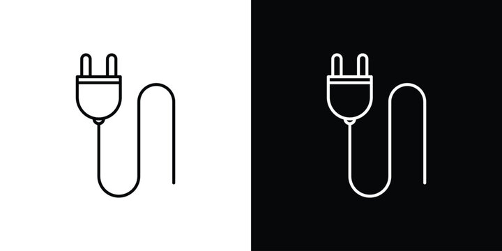 Plug icon vector graphics set
