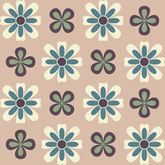 Seamless Floral Repeat Pattern Vector © Niny