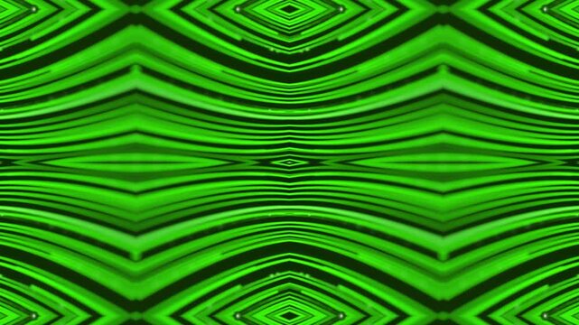 Modern Green Abstract Wavy Lines with Shimmering Dots
